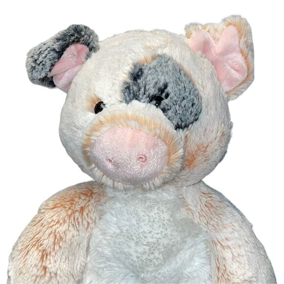 Aurora Spotted Pig Plush Percy Stuffed Animal Toy Pink Gray Piglet White 11" - Picture 2 of 7